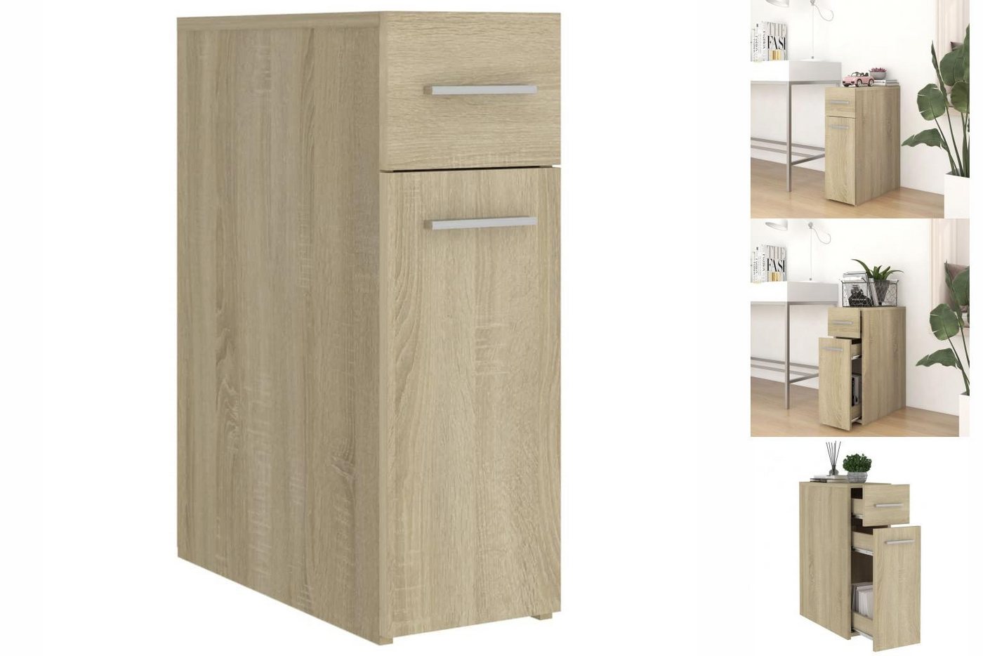 vidaXL Aktenschrank Apothekerschrank Sonoma-Eiche 20x45,5x60 cm Spanplatte günstig online kaufen