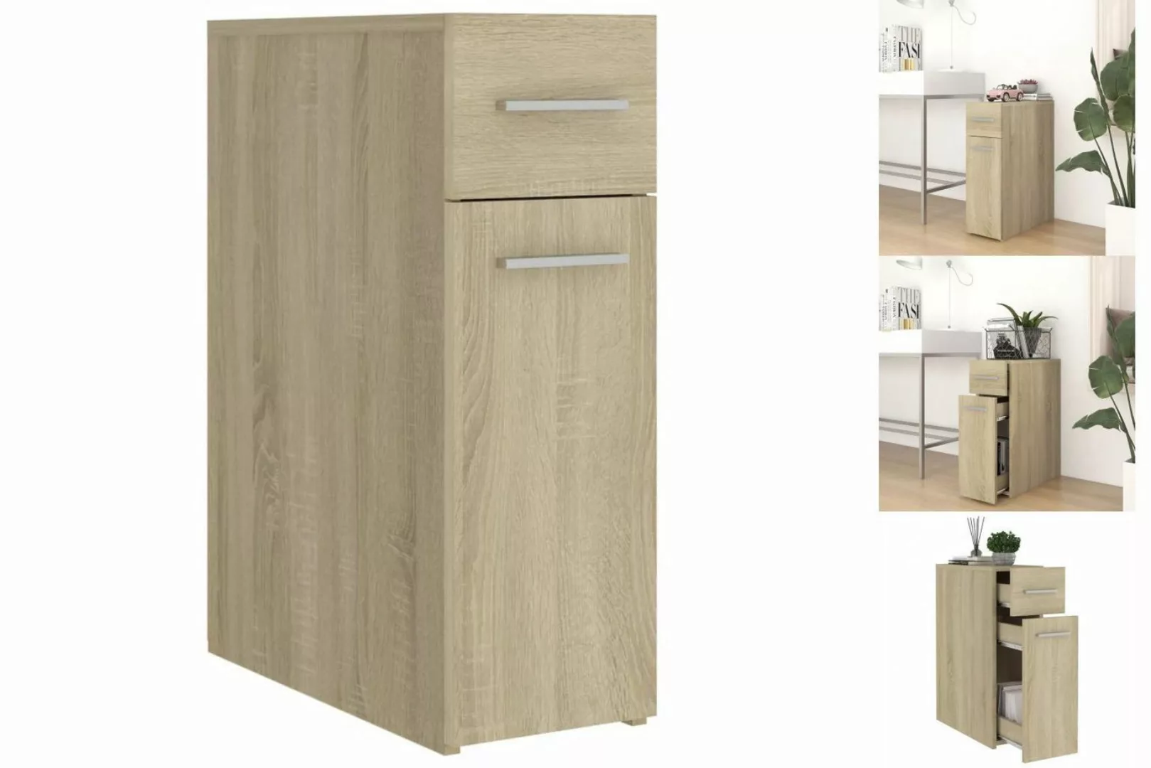 vidaXL Aktenschrank Apothekerschrank Sonoma-Eiche 20x45,5x60 cm Spanplatte günstig online kaufen