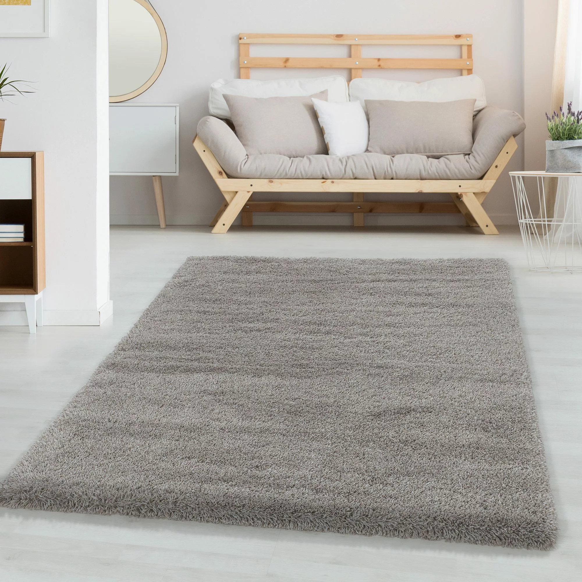 Carpettex Hochflor-Teppich Unicolor - Einfarbig, Läufer, günstig online kaufen