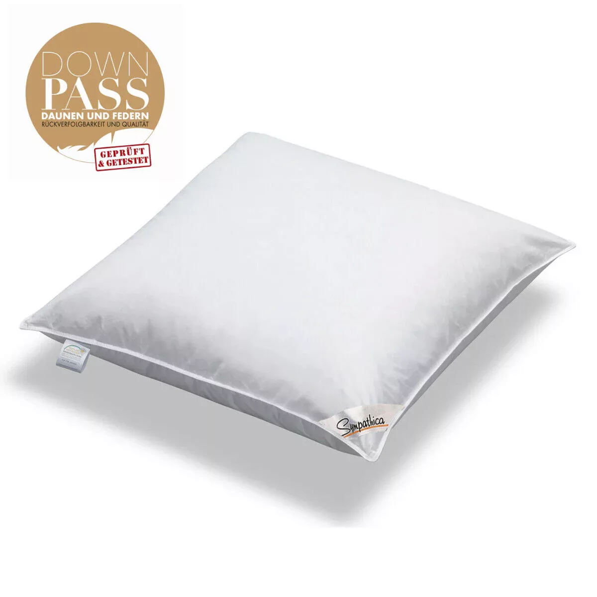 Kopfkissen 1100g neue 30% Daunen 70% Federn medium Daunenpass 80x80 günstig online kaufen