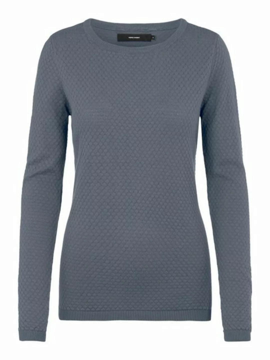 Vero Moda Rundhalspullover VMCARE STRUCTURE LS O-NECK BLOU NOOS günstig online kaufen