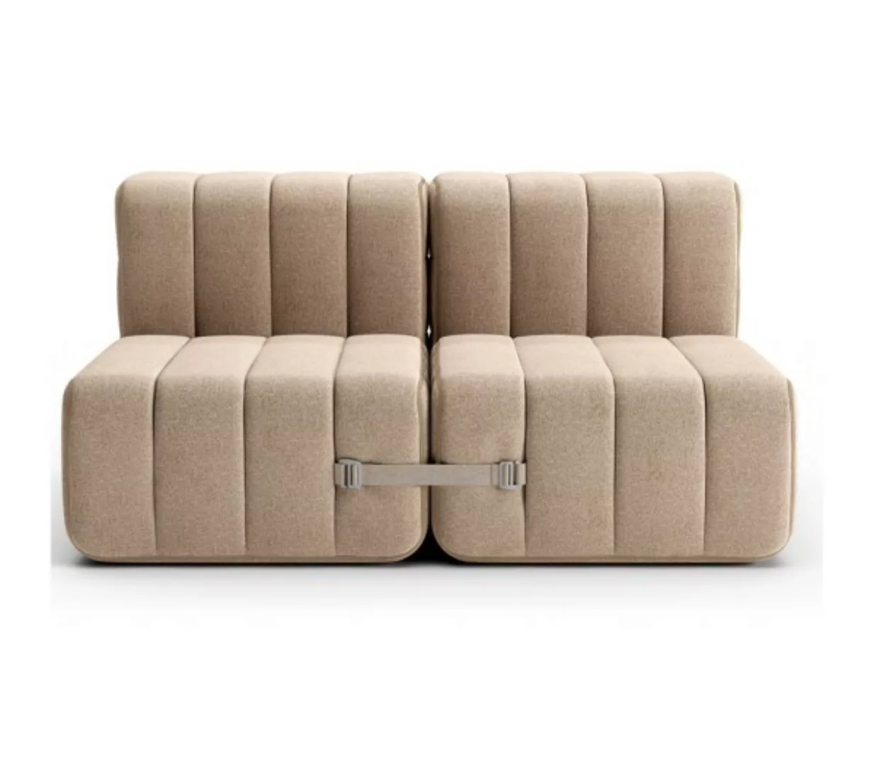 Curt Zweisitzer Modulsofa DAMA Beige / Grau günstig online kaufen