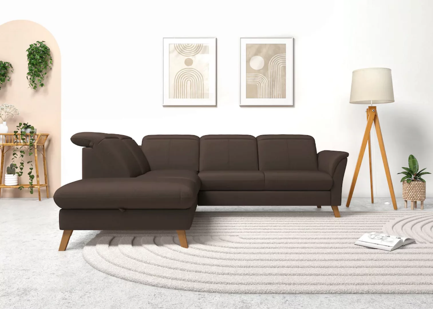 sit&more Ecksofa "Romero L-Form", wahlweise mit oder ohne TV-Funktion, Bett günstig online kaufen