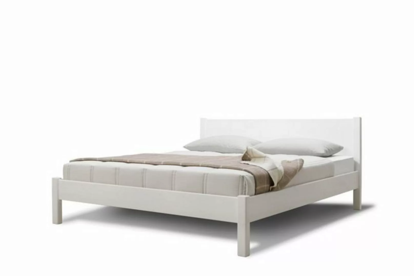 Natur24 Bett Doppelbett Ginevra 160x200 Buche Nuss gebeizt und lackiert m. günstig online kaufen