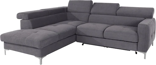 COTTA Ecksofa "Sammy L-Form", mit Kopfteilverstellung, wahlweise mit Bettfu günstig online kaufen