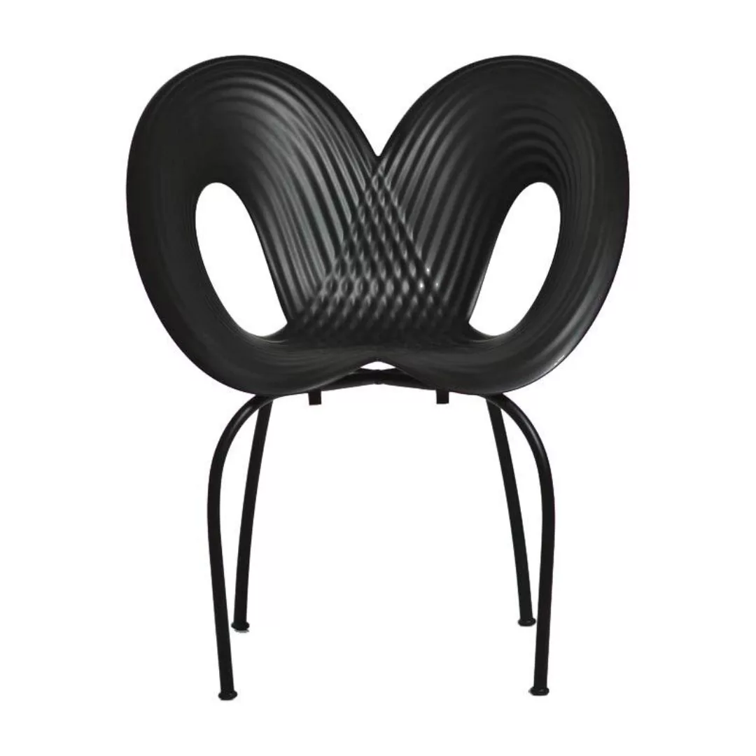 Moroso - Ripple Stuhl - tiefschwarz RAL9005/matt/Stahlgestell lackiert/BxHx günstig online kaufen