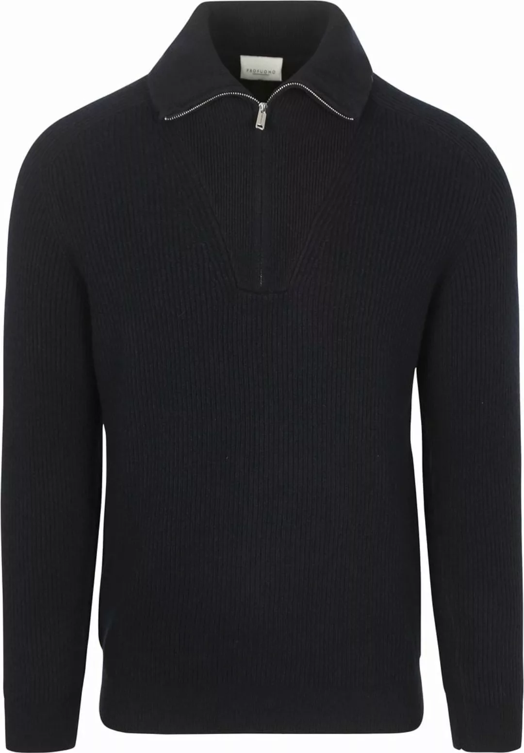 Profuomo Half Zip Pullover Wolle Navy  - Größe L günstig online kaufen