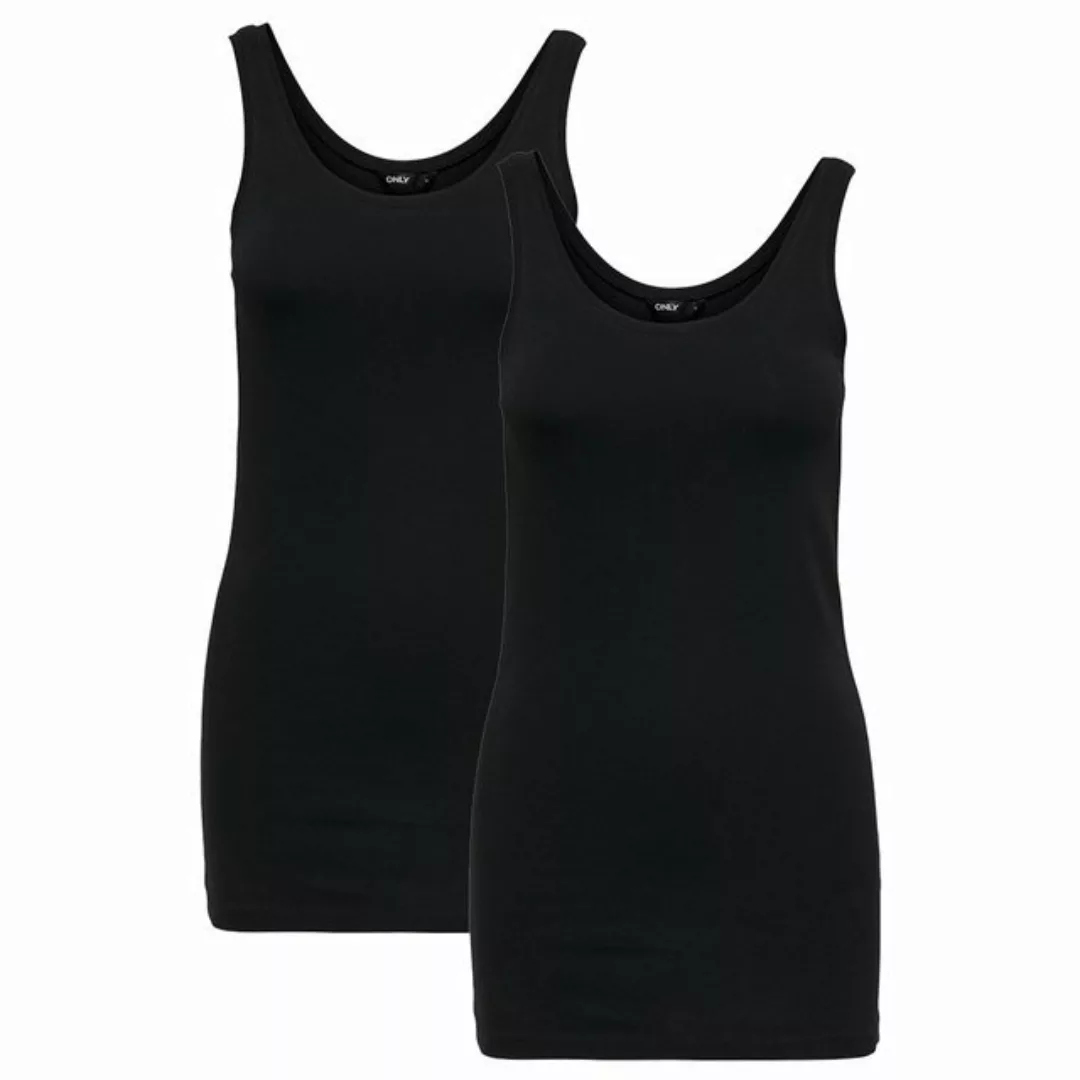 ONLY Longtop Damen Tank Top Long Lang Shirt schwarz weiß 1er 2er 3er 4er 5e günstig online kaufen