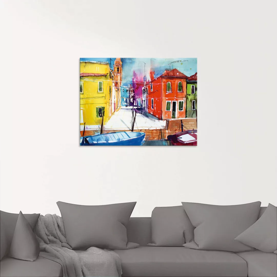 Artland Glasbild »Venedig, Burano, Fondamenta del Pizzo«, Italien, (1 St.), günstig online kaufen