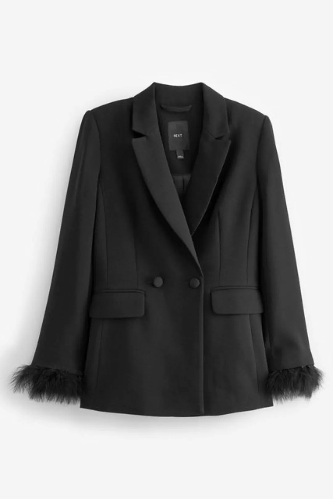 Next Jackenblazer Zweireihiger Blazer mit Federmanschette (1-tlg) günstig online kaufen