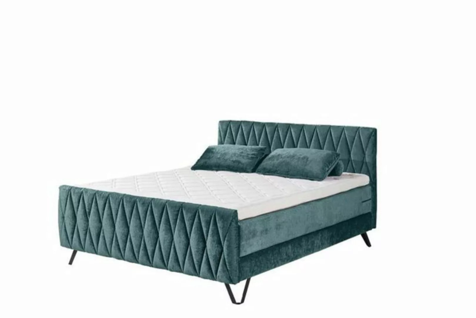 ED EXCITING DESIGN Boxspringliege (180 x 200 cm, Marsala), Türkis günstig online kaufen