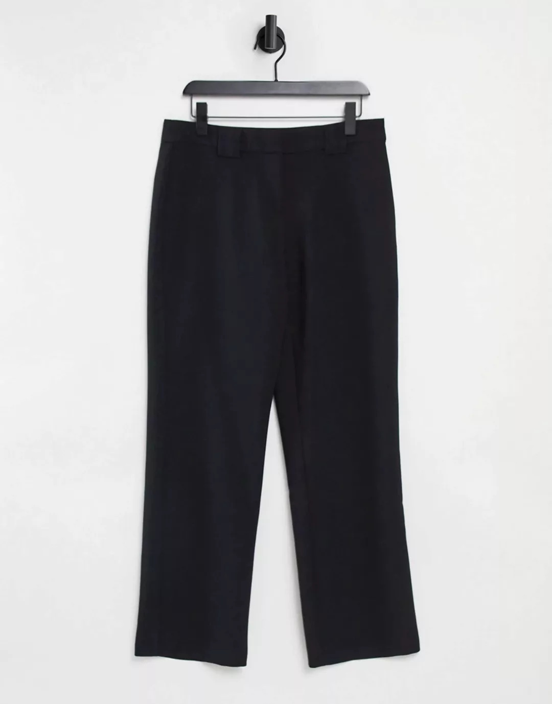 Y.A.S – Elegante Hose mit weitem Beinschnitt in Schwarz günstig online kaufen