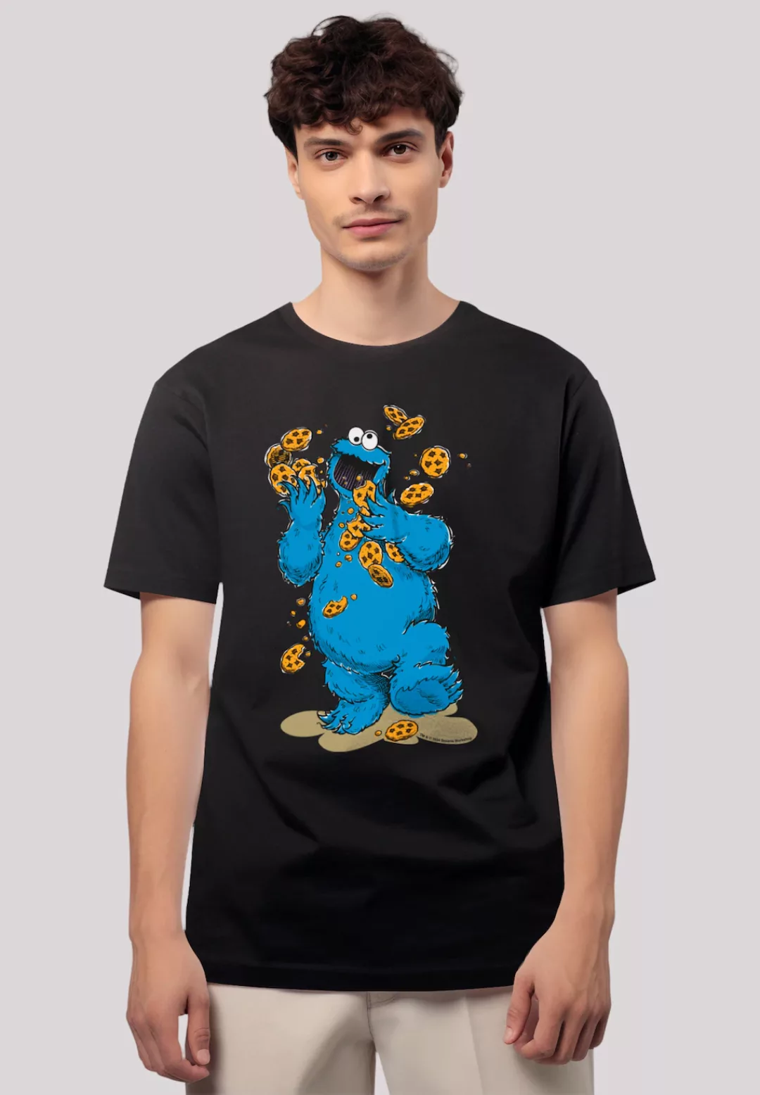 F4NT4STIC T-Shirt "Sesamstraße Cookie Monster Cookies Everywere", Premium Q günstig online kaufen