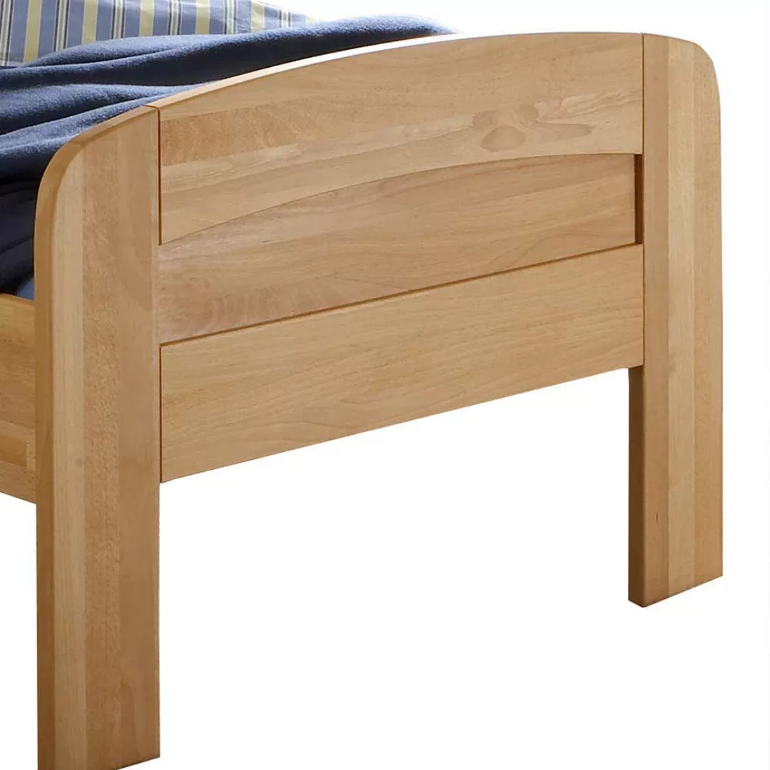 Bett mit Komfort Einstiegshöhe aus Buche Massivholz geölt günstig online kaufen