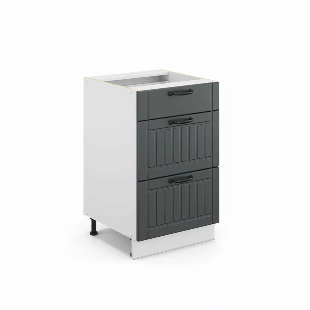 Vicco Unterschrank Fame-Line, Anthrazit/Weiß, 50 cm günstig online kaufen