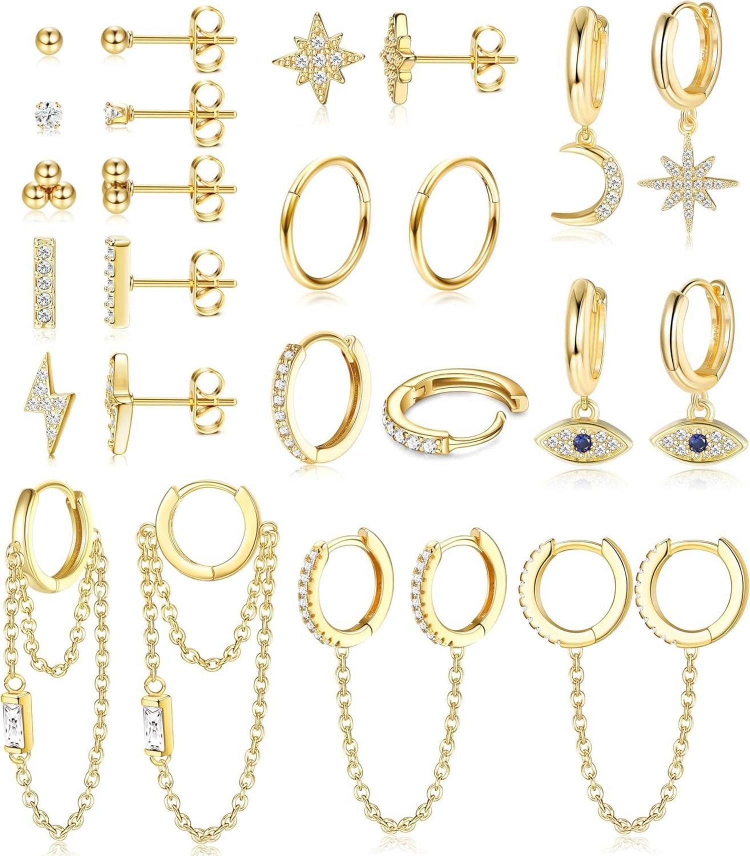 LuxusKollektion Ohrring und Ketten Set 12Paar günstig online kaufen