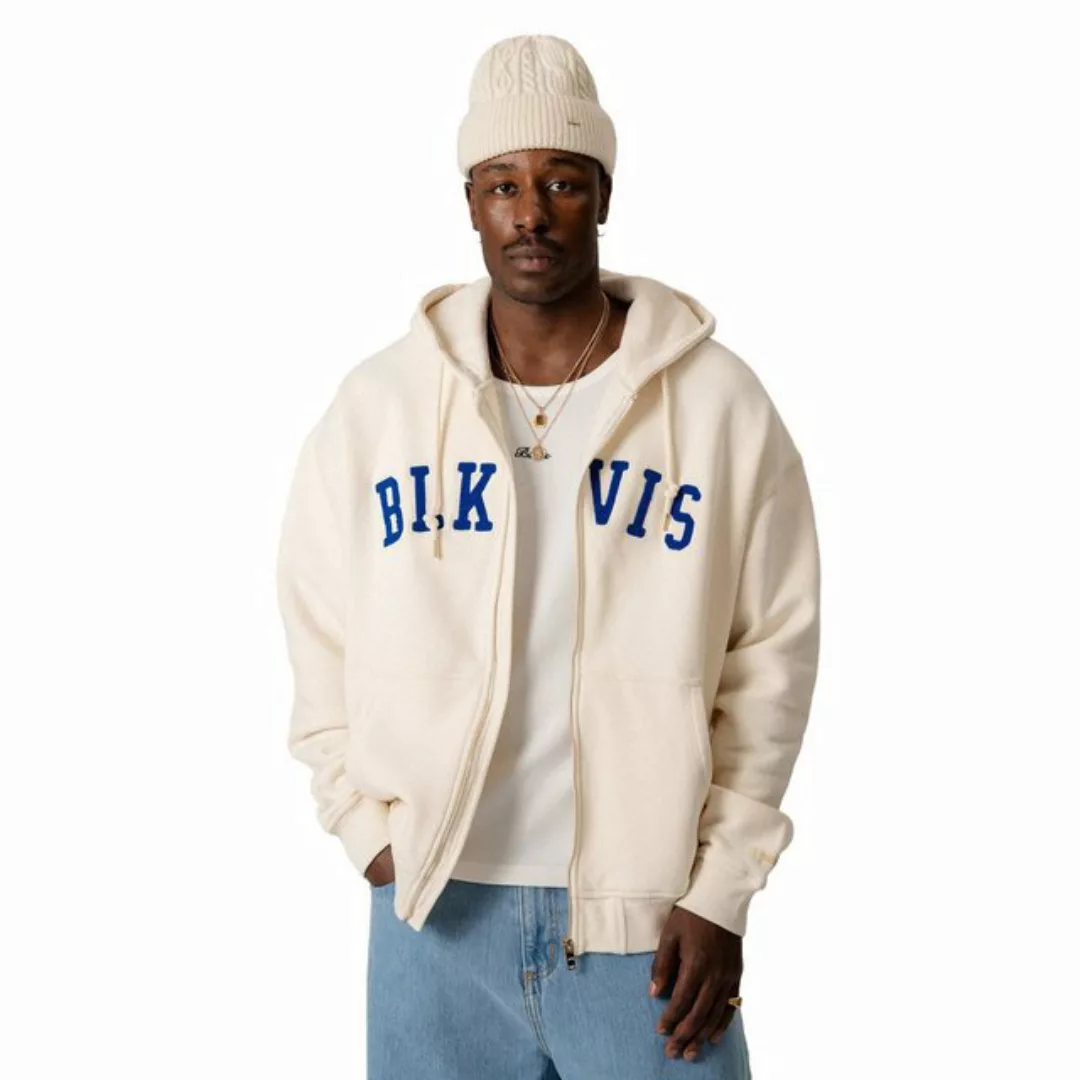 BLKVIS Kapuzenplüschjacke Big Script Zip Hoodie, natur günstig online kaufen