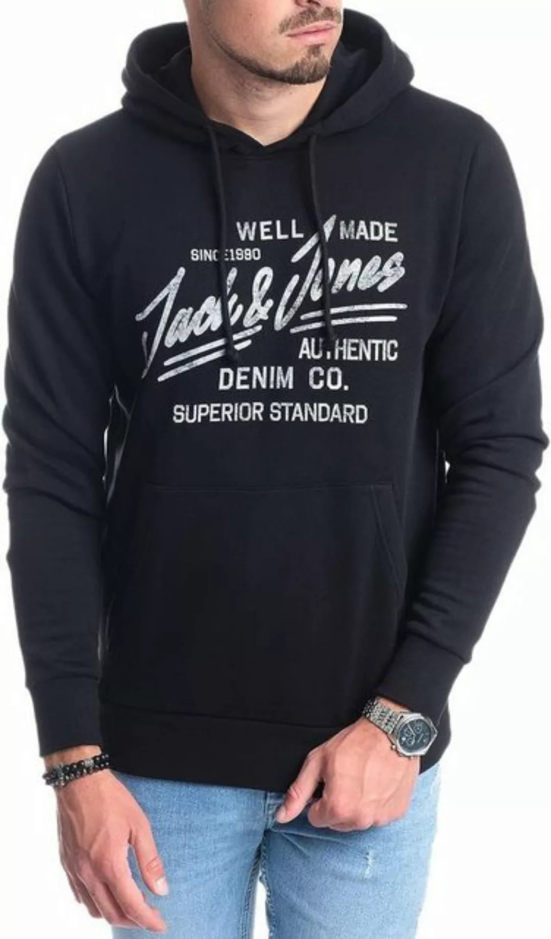 Jack & Jones Kapuzensweatshirt mit Logodruck günstig online kaufen