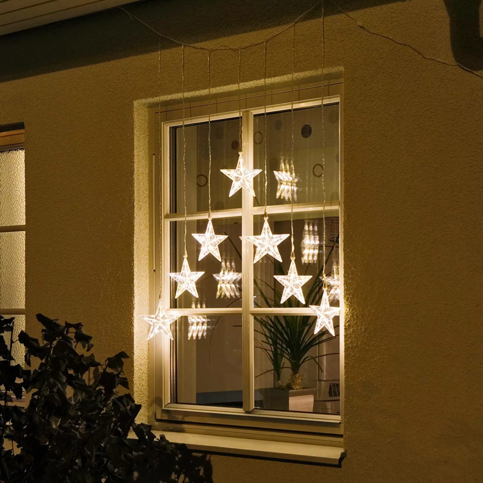 Lichtervorhang LED mit 7 Sternen, warmweiß günstig online kaufen