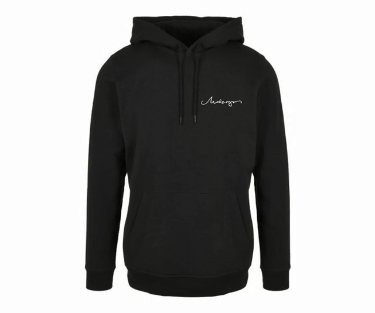 Makenjo Kapuzenpullover Hoodie mit Kapuze Schwarz Print Pullover Pulli günstig online kaufen