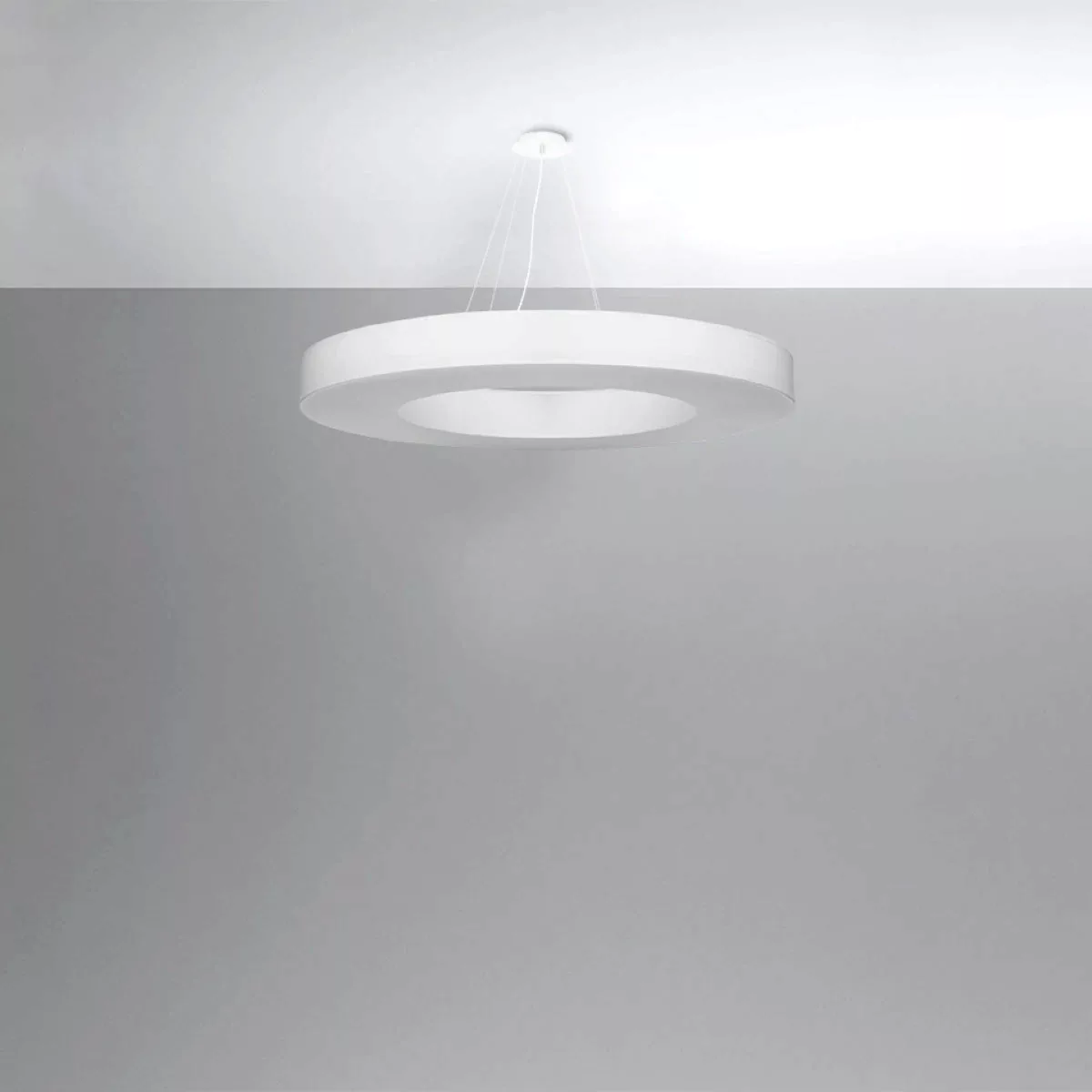 Sollux Lighting Kronleuchter Saturno Slim 90 Weiß günstig online kaufen