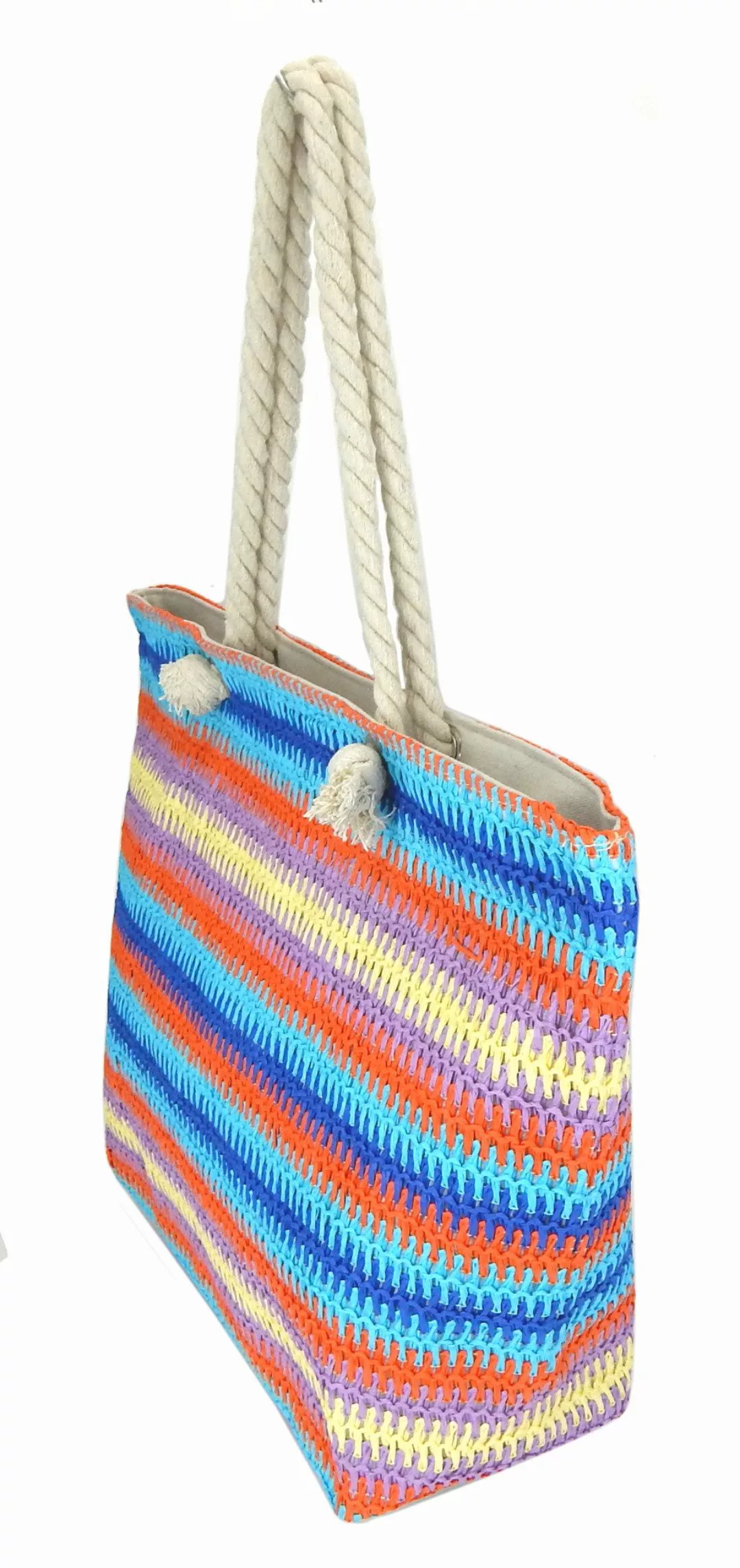 Ella Jonte Strandtasche, Basttasche beige bunt günstig online kaufen