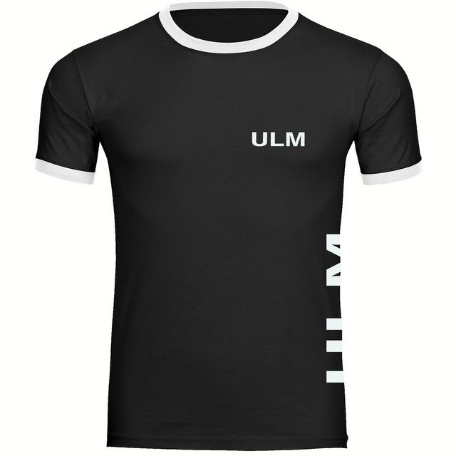 multifanshop T-Shirt Kontrast Ulm - Brust & Seite - Männer günstig online kaufen