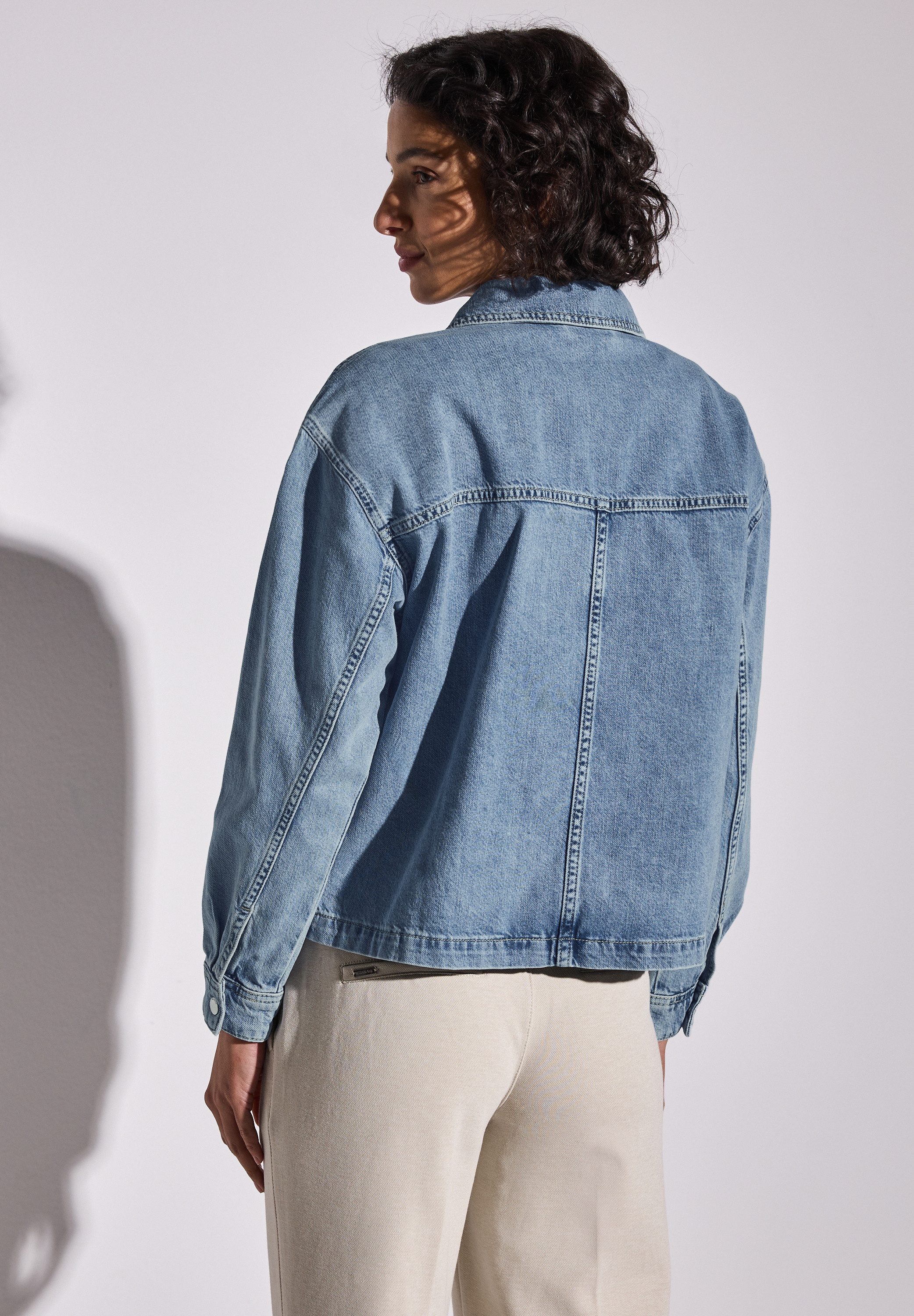 STREET ONE Jeansjacke aus softem Materialmix günstig online kaufen
