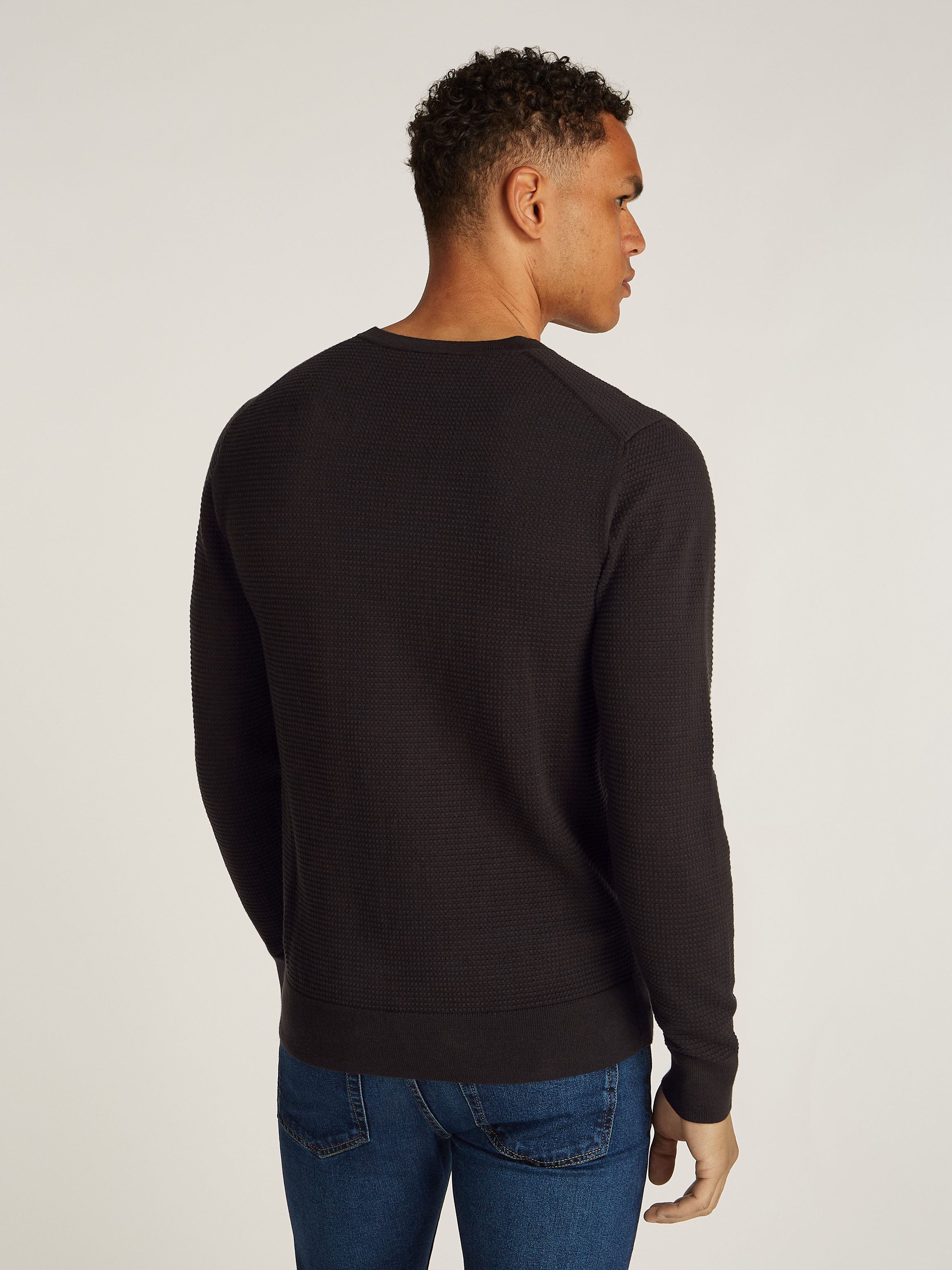 Calvin Klein Rundhalspullover WAFFLE TEXTURE CN günstig online kaufen