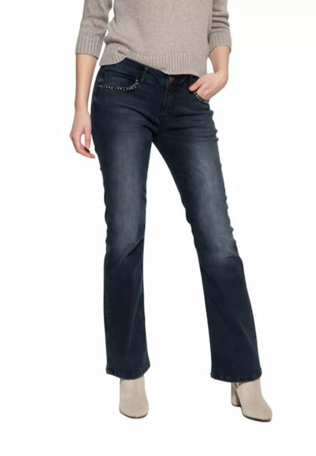 ATT Jeans Slim-fit-Jeans Brenda (1-tlg) mit Strass-Akzenten günstig online kaufen