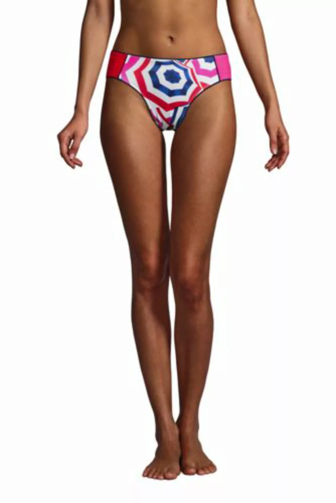 Mid Waist Bikinihose CHLORRESISTENT Gemustert, Damen, Größe: XS Normal, Rot günstig online kaufen