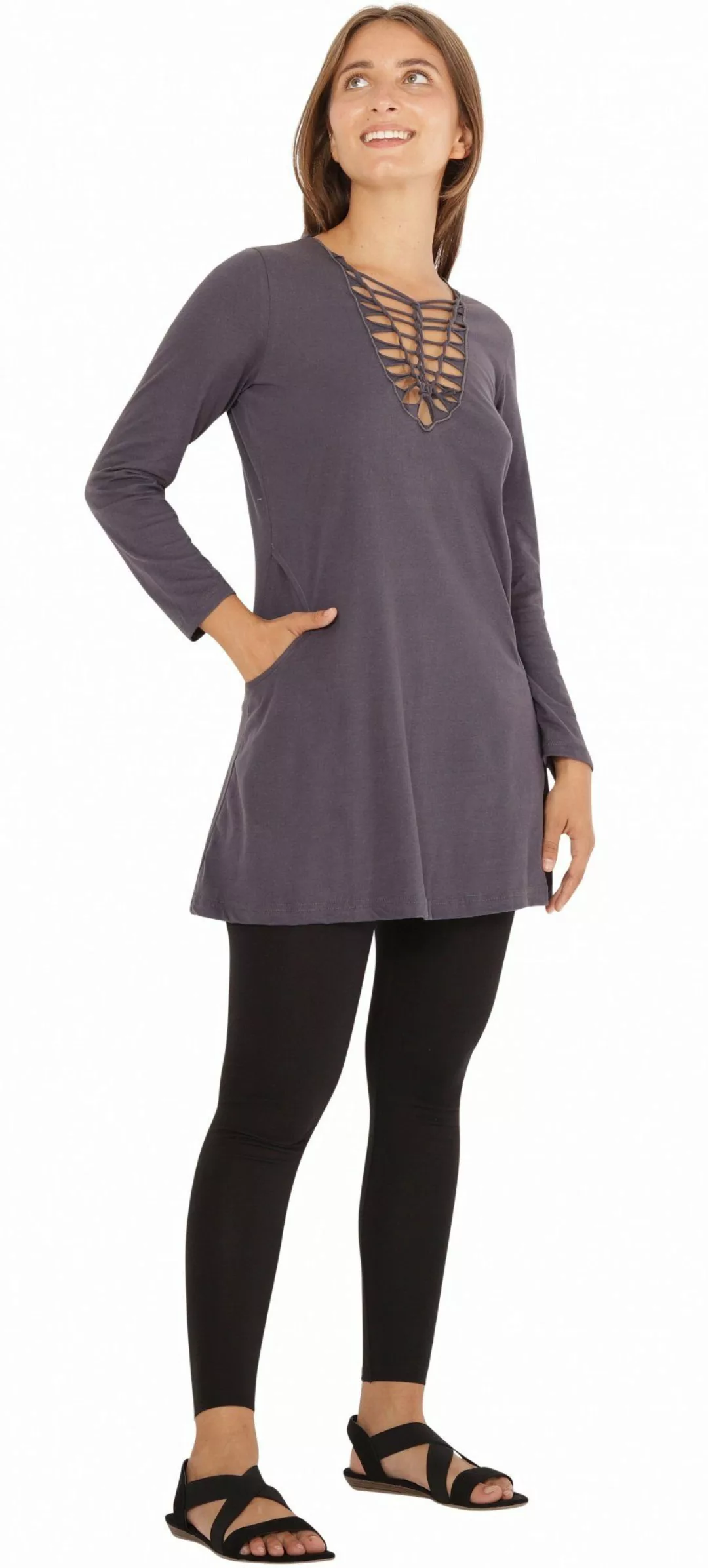 PUREWONDER Shirtkleid Langarm-Kleid A-Linien-Kleid dr9 Jersey günstig online kaufen