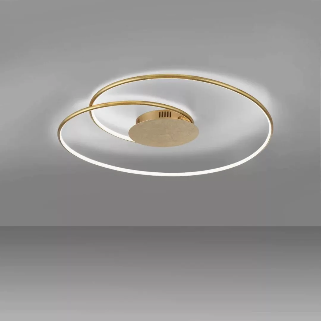 LED Deckenleuchte Nastro in Gold 26W 3700lm günstig online kaufen