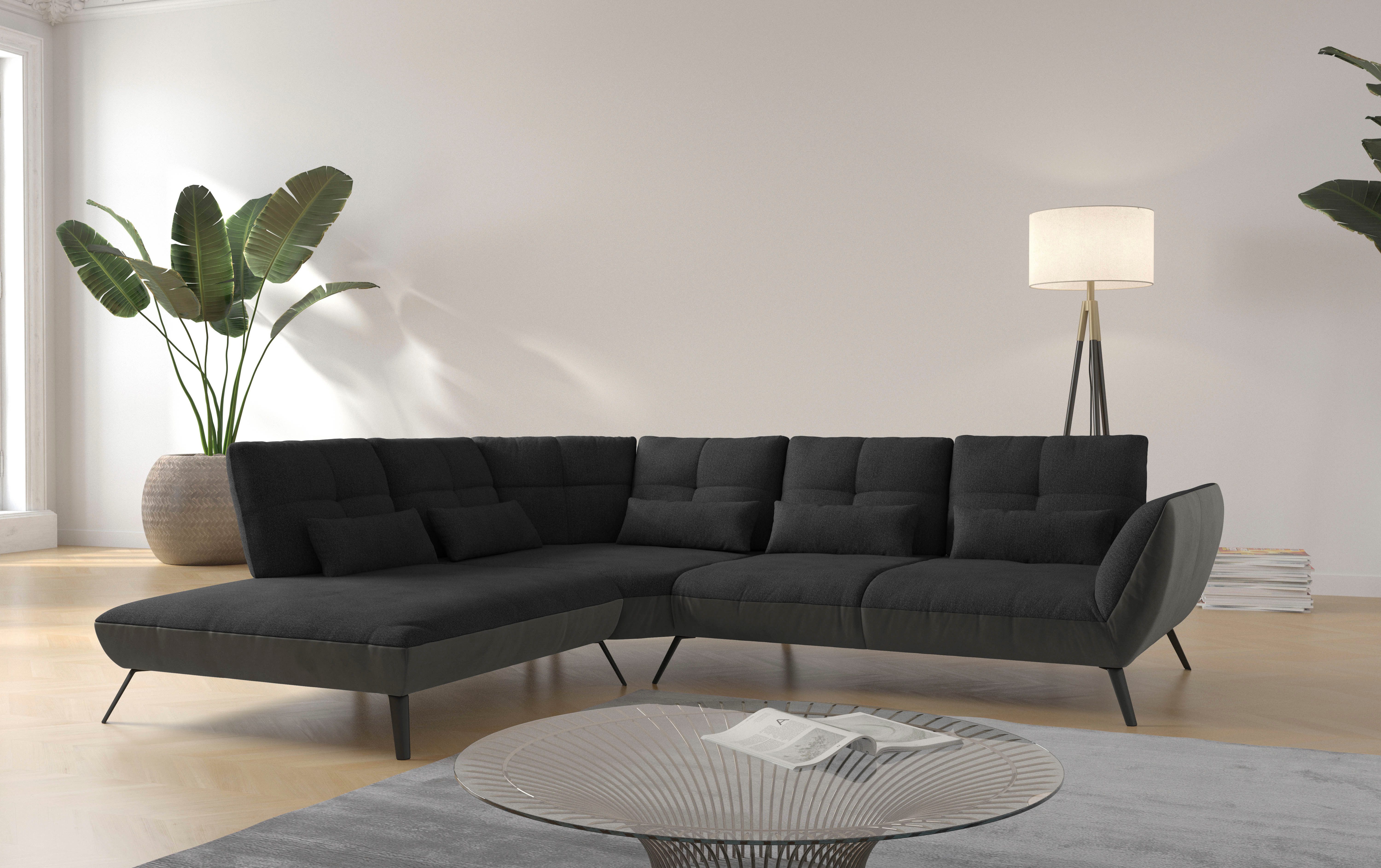 Places of Style Ecksofa "Mikado L-Form", inkl. Sitztiefenverstellung und Ar günstig online kaufen