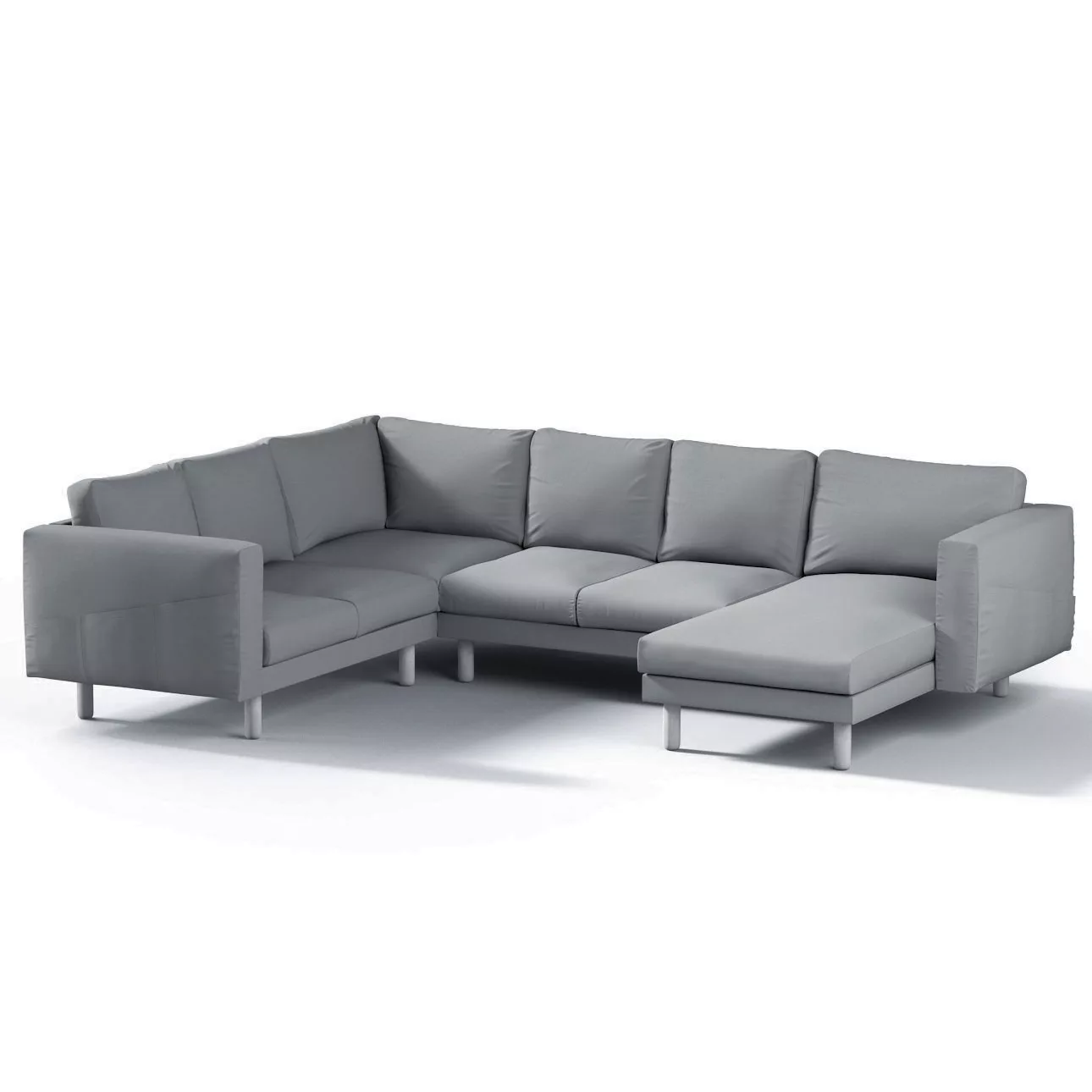 Bezug für Norsborg 5-Sitzer Ecksofa mit Recamiere, grau, Norsborg Bezug für günstig online kaufen