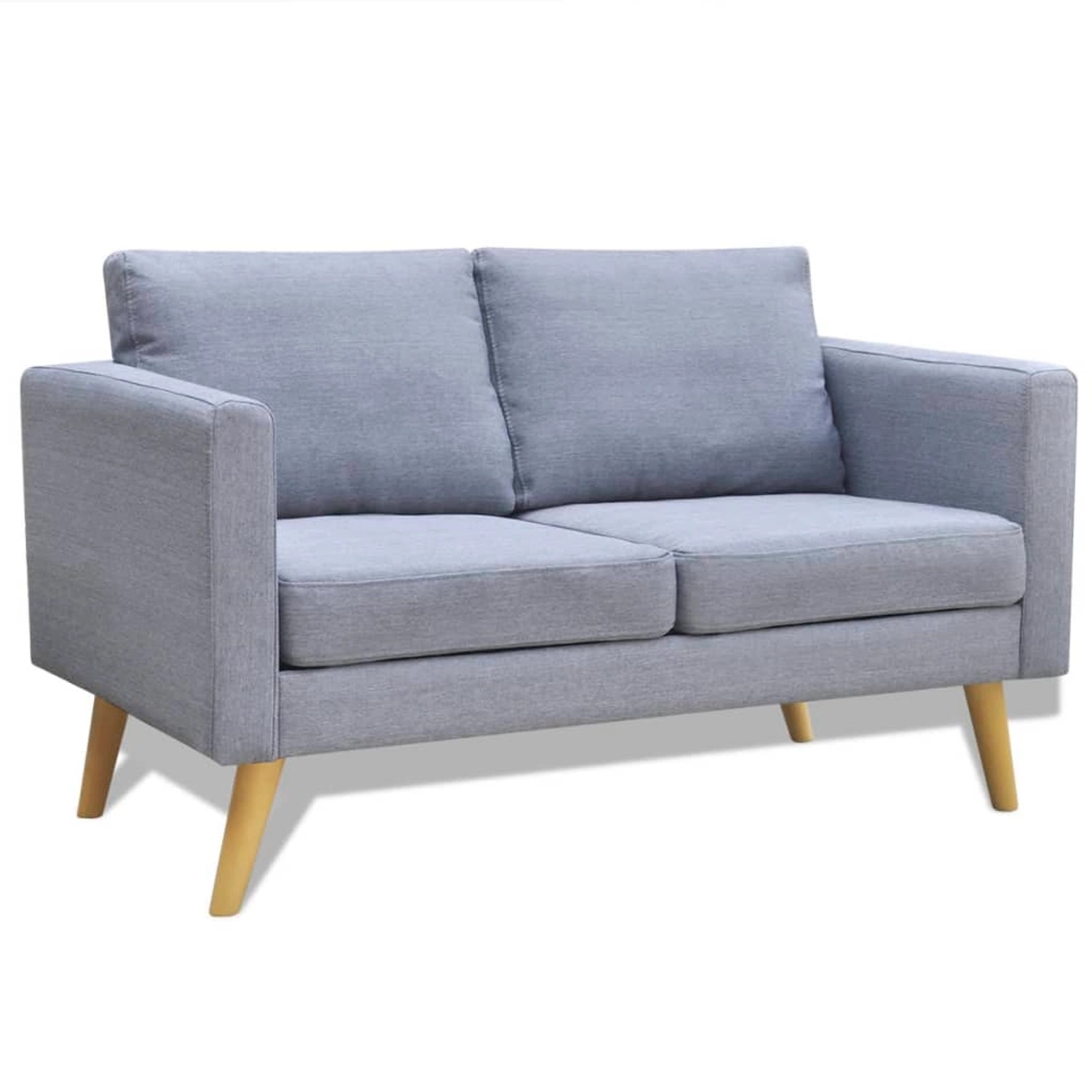 vidaXL Sofa Sofa Set 2-Sitzer und 3-Sitzer Stoff Hellgrau günstig online kaufen