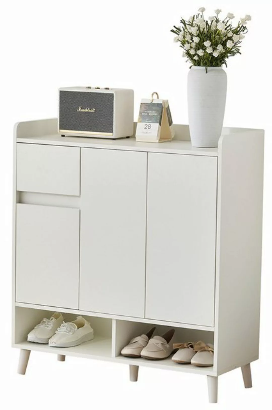 KLAM HOME Schuhschrank Schuhregal Kommode Sideboard mit verstellbaren Einle günstig online kaufen