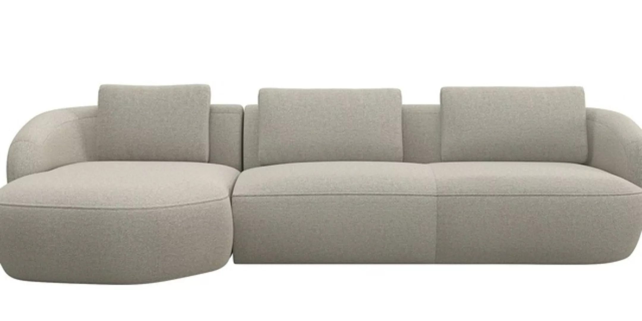 FLEXLUX Wohnlandschaft »Torino, rund, L-Form, Sofa-Ecke mit Recamiere, Long günstig online kaufen