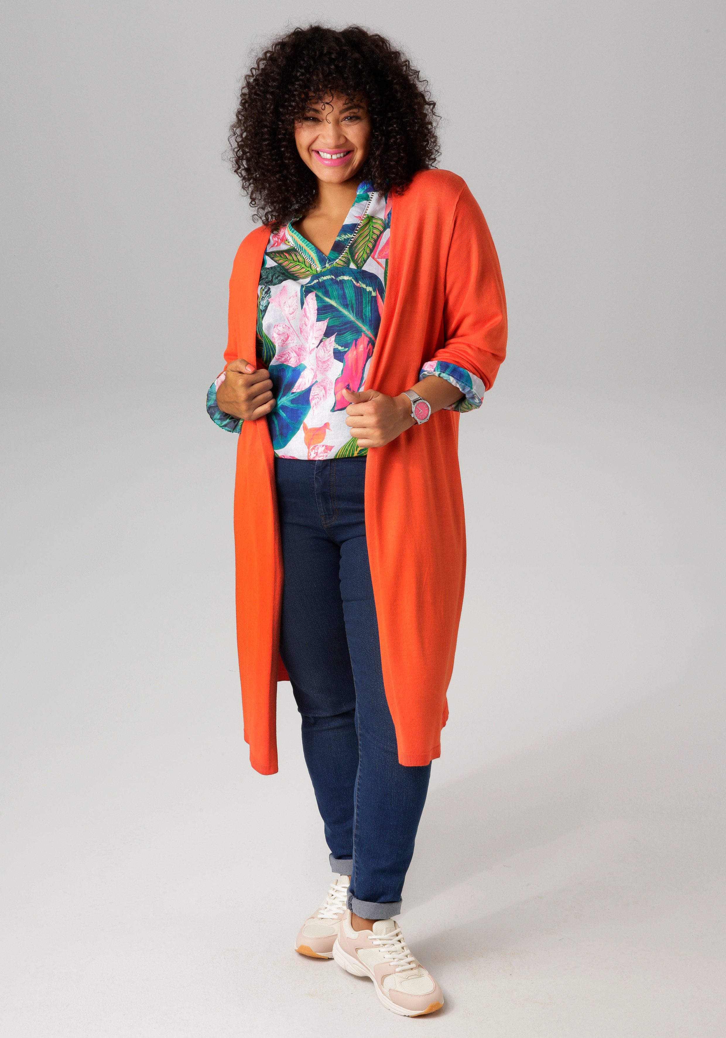 Aniston PLUS Strickjacke, in trendiger Farbpalette günstig online kaufen