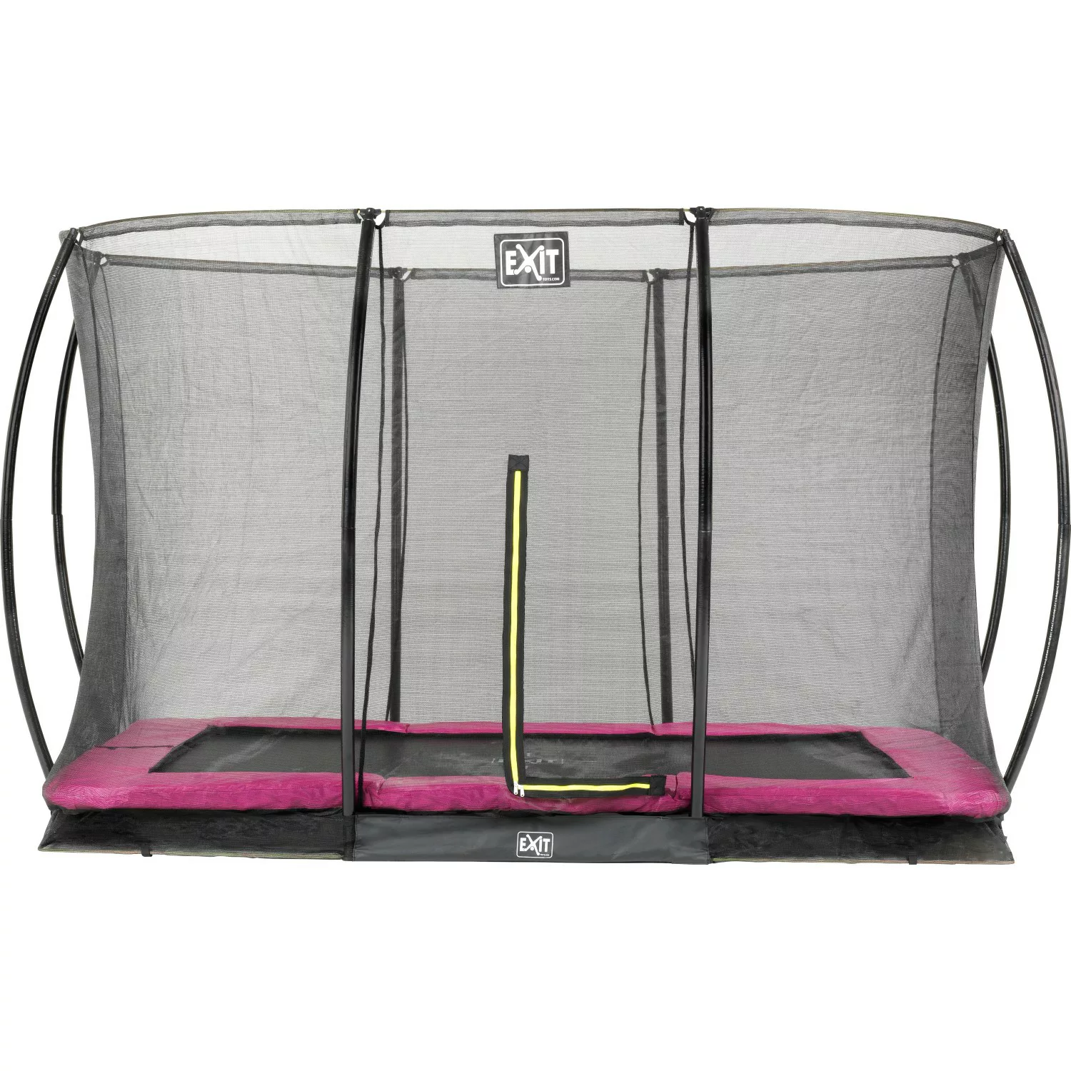 EXIT Silhouette Bodentrampolin 214x305cm mit Sicherheitsnetz - rosa günstig online kaufen