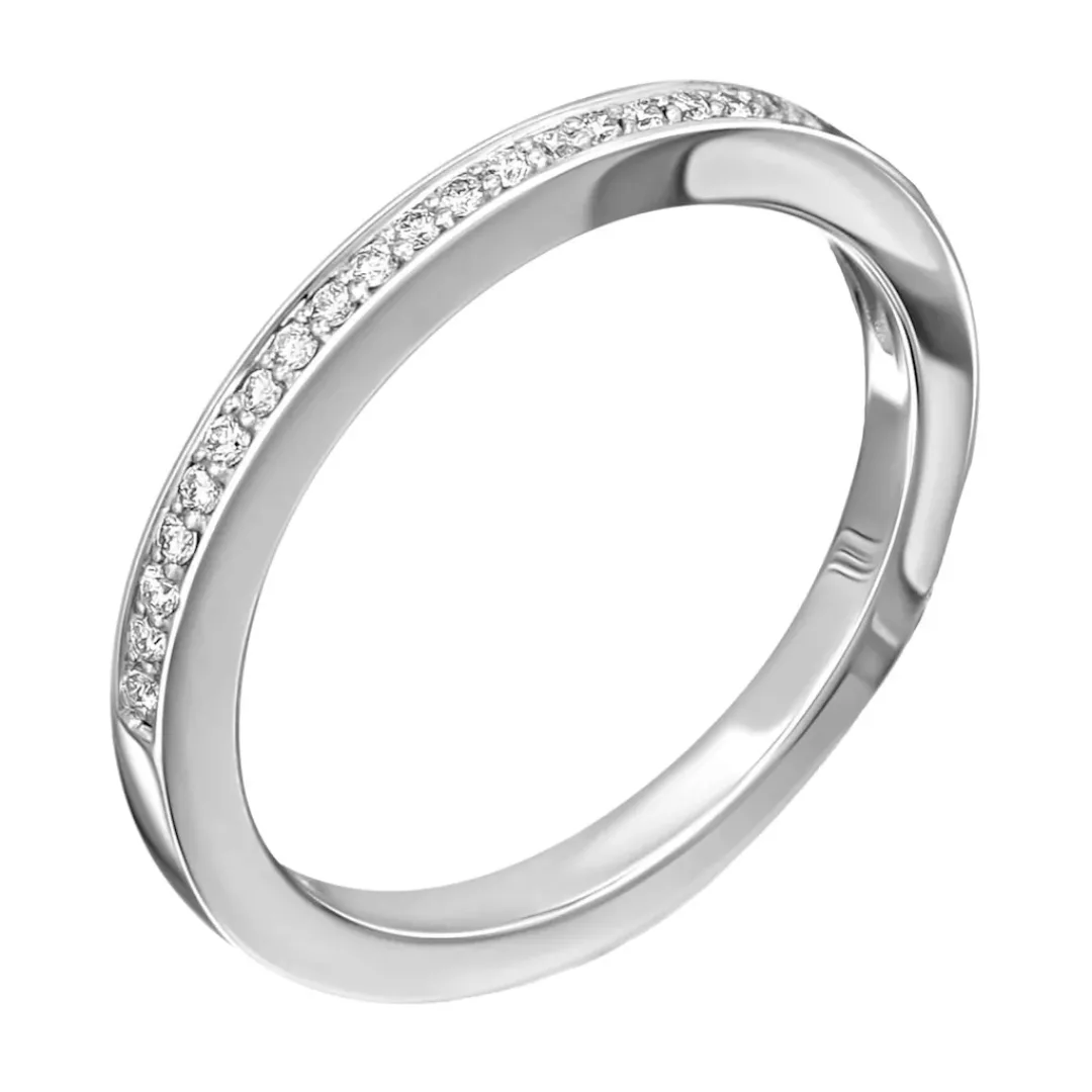 ONE ELEMENT Diamantring "0.09 ct Diamant Brillant Memoire Ring aus 585 Weiß günstig online kaufen