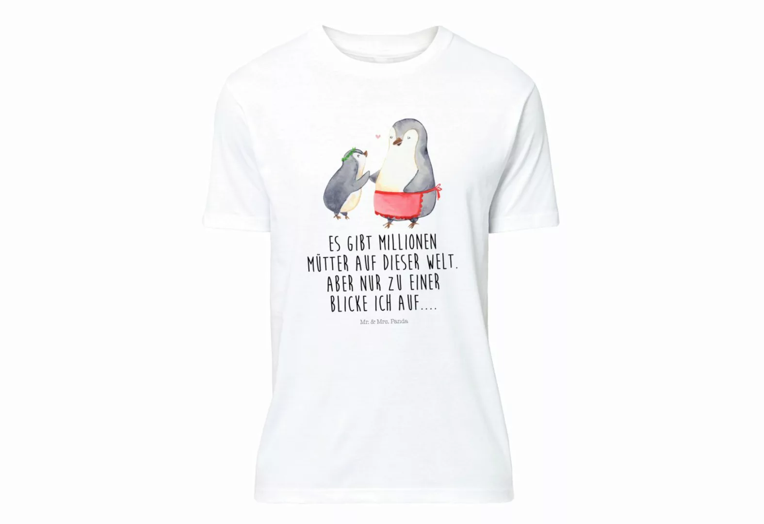 Mr. & Mrs. Panda T-Shirt Pinguin mit Kind - Weiß - Geschenk, Mom, Lustiges günstig online kaufen