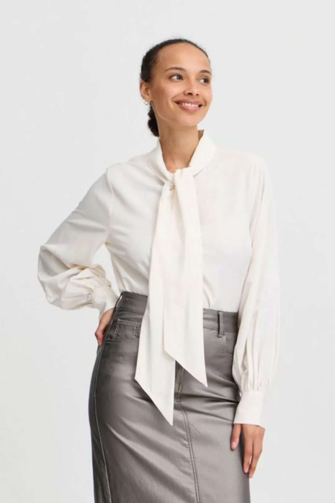 b.young Langarmbluse BYHANYO BOW SHIRT - verspielte Bluse günstig online kaufen