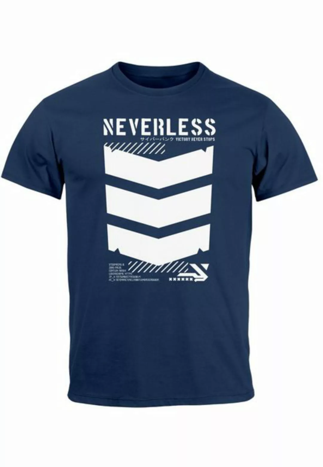 Neverless Print-Shirt Herren T-Shirt Techwear Trend Motive Japanese Streets günstig online kaufen