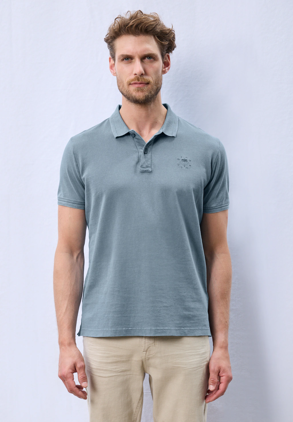 STREET ONE MEN Poloshirt, mit Seitlichen Einschlitzen am Saum günstig online kaufen