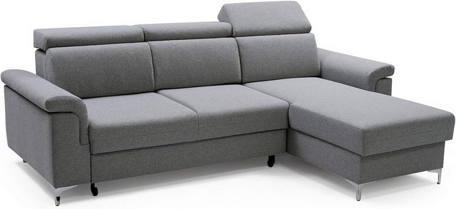 MOEBLO Ecksofa REVON, modernes Ecksofa mit Schlaffunktion und Bettkasten, v günstig online kaufen