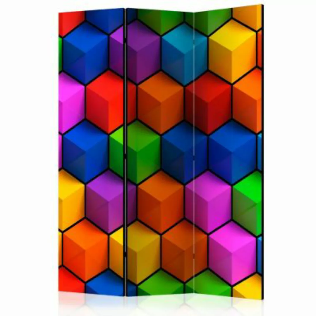 artgeist Paravent Colorful Geometric Boxes [Room Dividers] mehrfarbig Gr. 1 günstig online kaufen