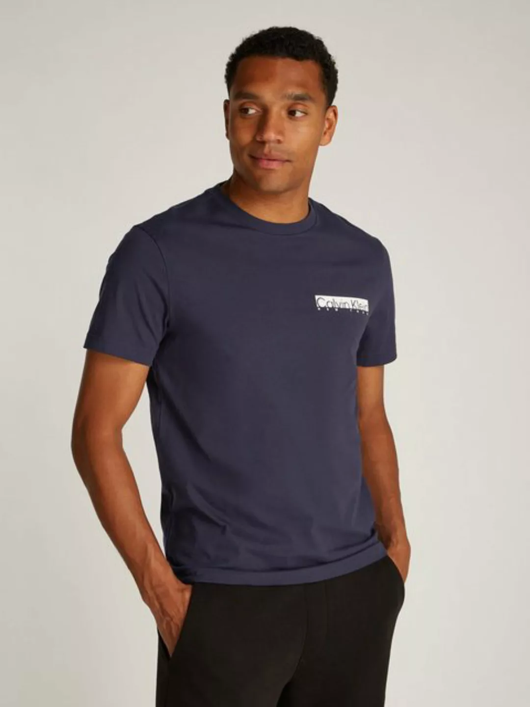 Calvin Klein Rundhalsshirt NY CHEST BOX LOGO T-SHIRT mit Logoprint günstig online kaufen