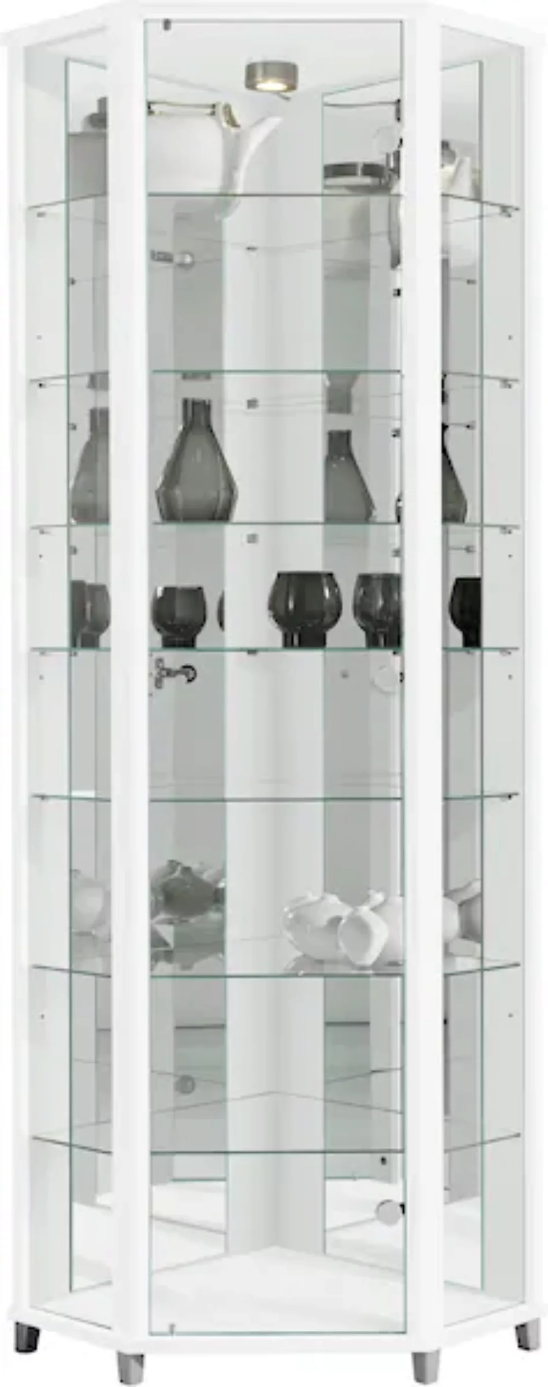 fif möbel Vitrine "TRIO", Eckvitrine/Glasvitrine 1x Glastür, perfekt für Sa günstig online kaufen