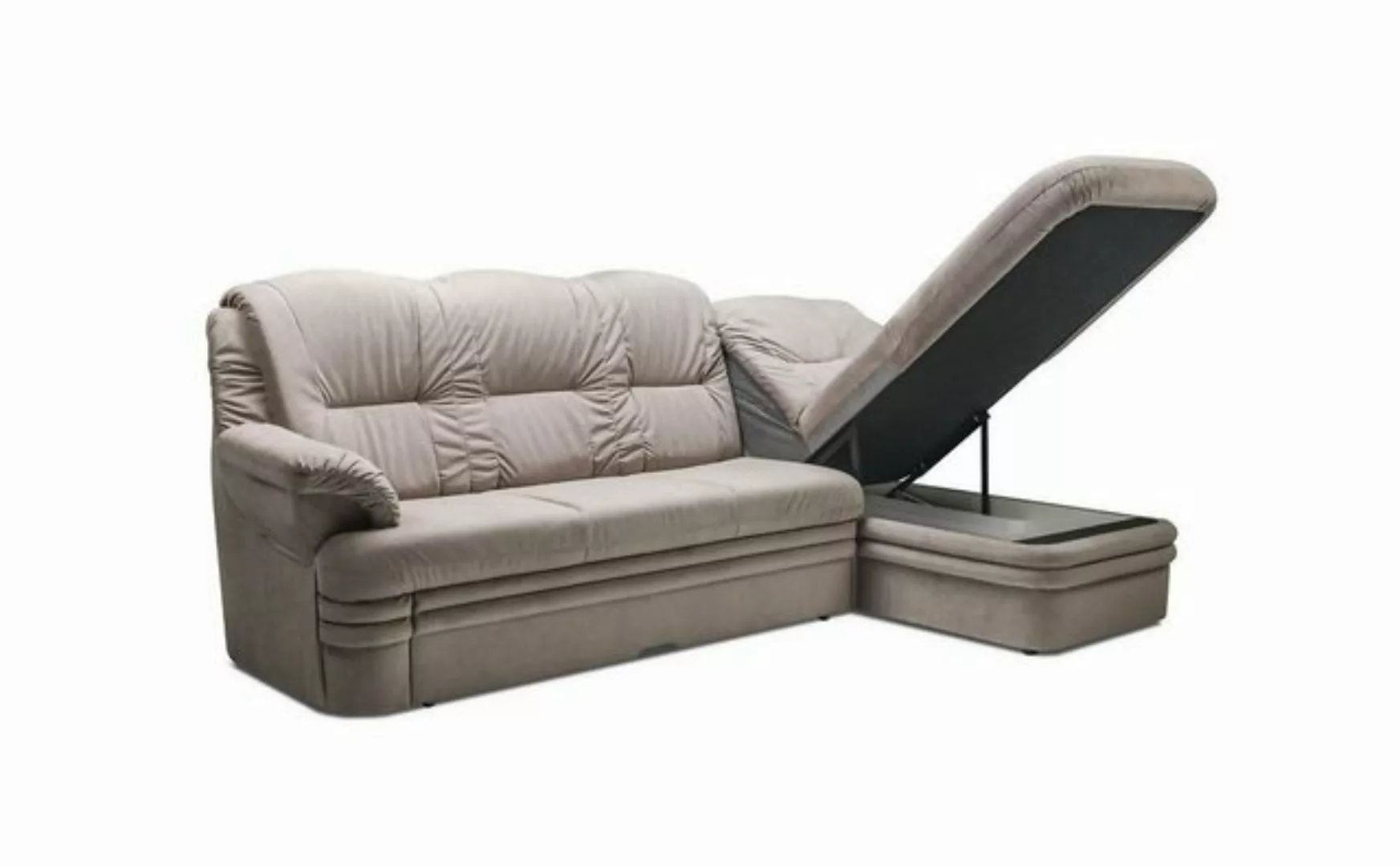 JVmoebel Ecksofa Klassisches Taupe Ecksofa Couch Sofa Couchen Polster Bettf günstig online kaufen